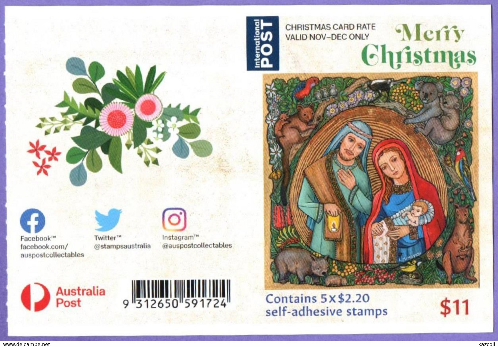 Australia 2020. Merry Christmas. Religion. Christianity. Booklet.  MNH - Ungebraucht