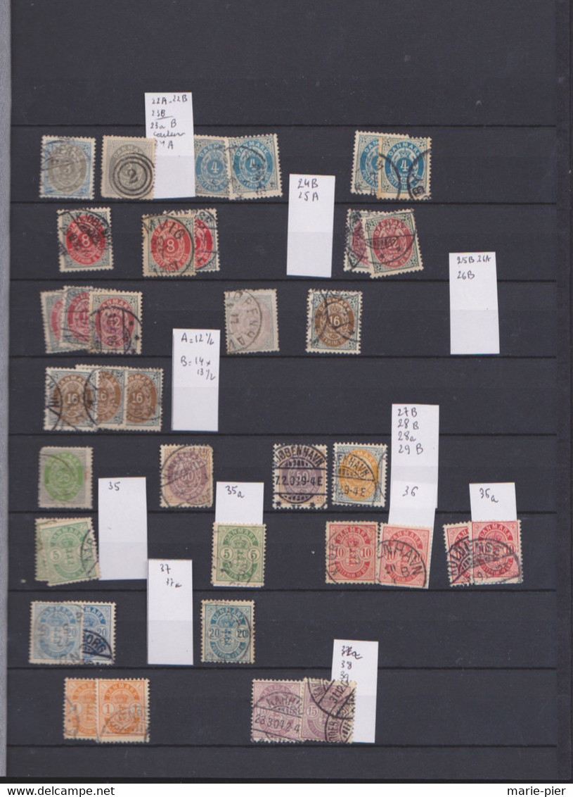 Timbres Danemark - Collections