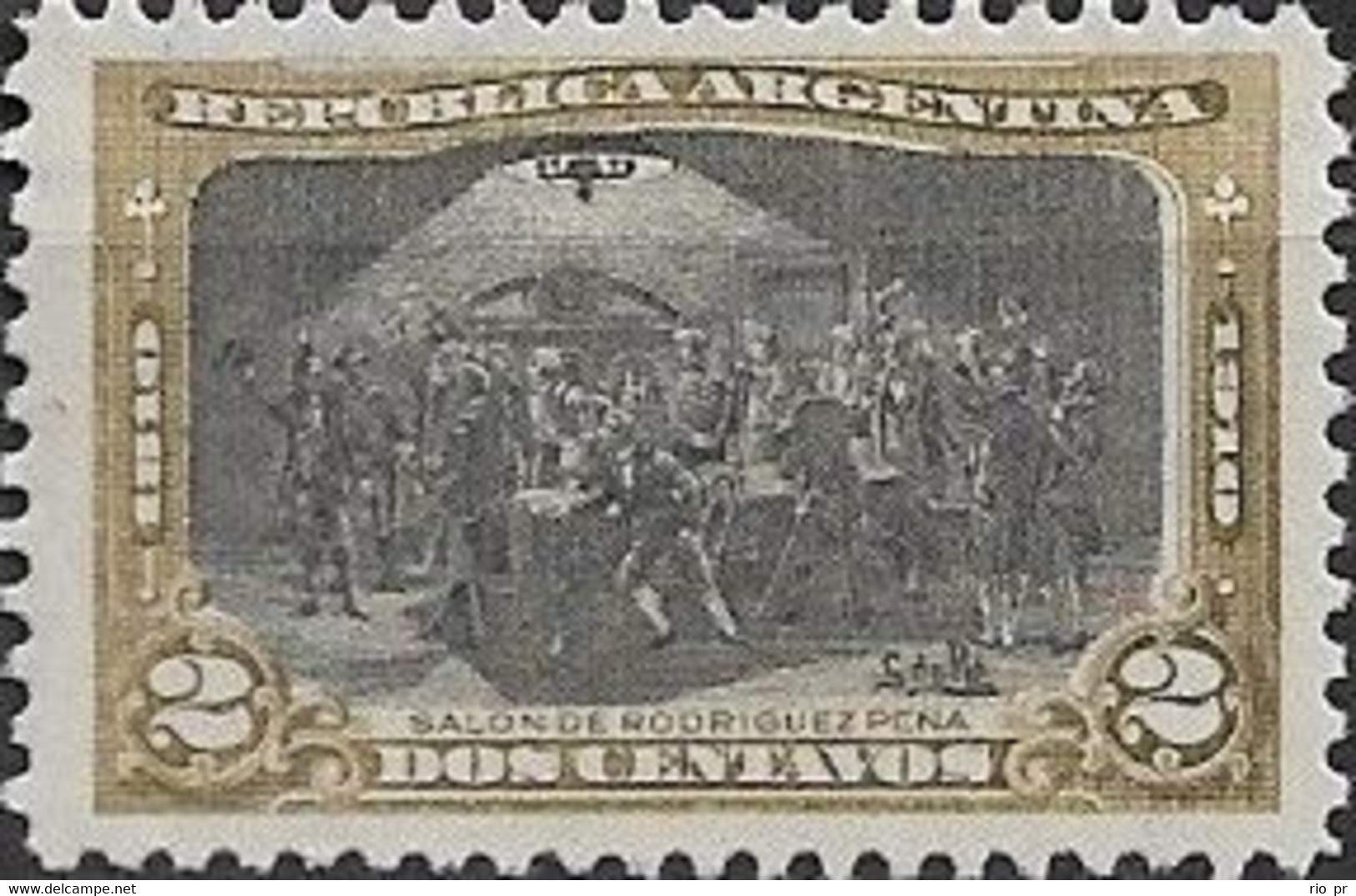 ARGENTINA - CENTENARY OF THE ARGENTINE REPUBLIC (MEETING AT PEÑA'S HOME, 2 C) 1910 - MNH - Ungebraucht