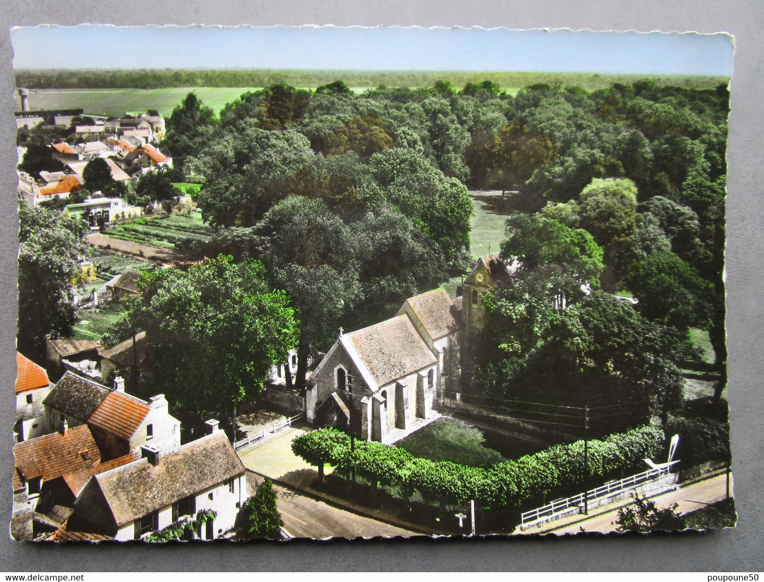 CP 94 Val De Marne En Avion Au Dessus De MAROLLES En BRIE S&O Prés Villecresne  - L'église Saint Julien De Brioude 1965 - Marolles En Brie