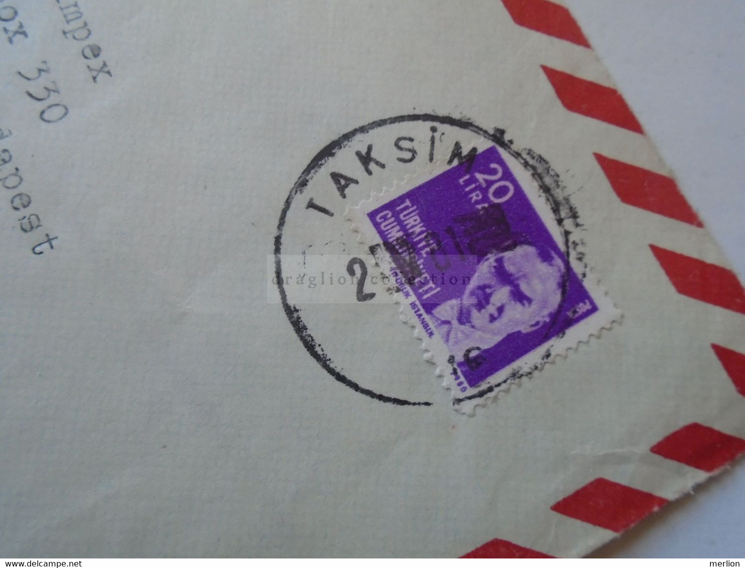 D188328 TÜRKIYE   Airmail Cover  Cancel  Taksim  1981 Istanbul   -  Sent To  Hungary - Lettres & Documents