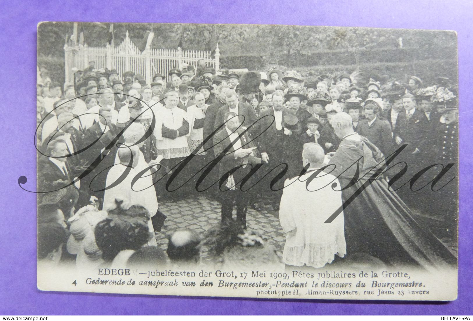 Edegem Jubelfeesten Der Grot.  Rede Burgemeester 1909 - Edegem