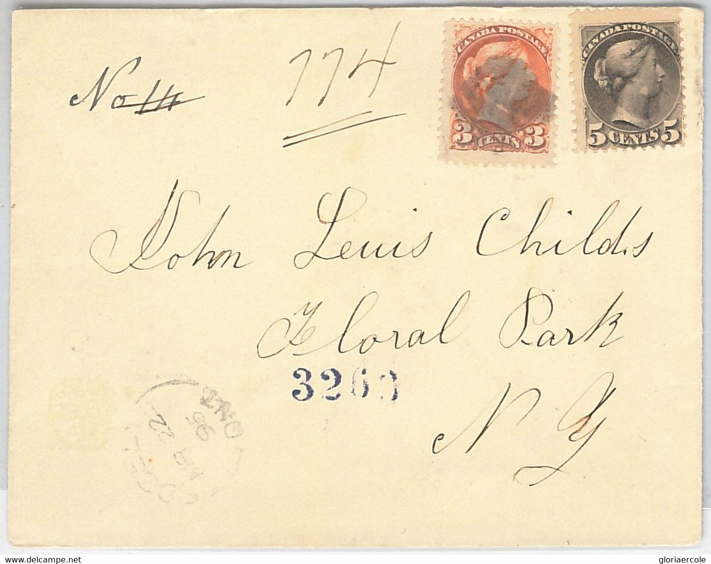 52314 - CANADA -  POSTAL HISTORY -  REGISTERED COVER To NY -  1892 - 1860-1899 Reign Of Victoria