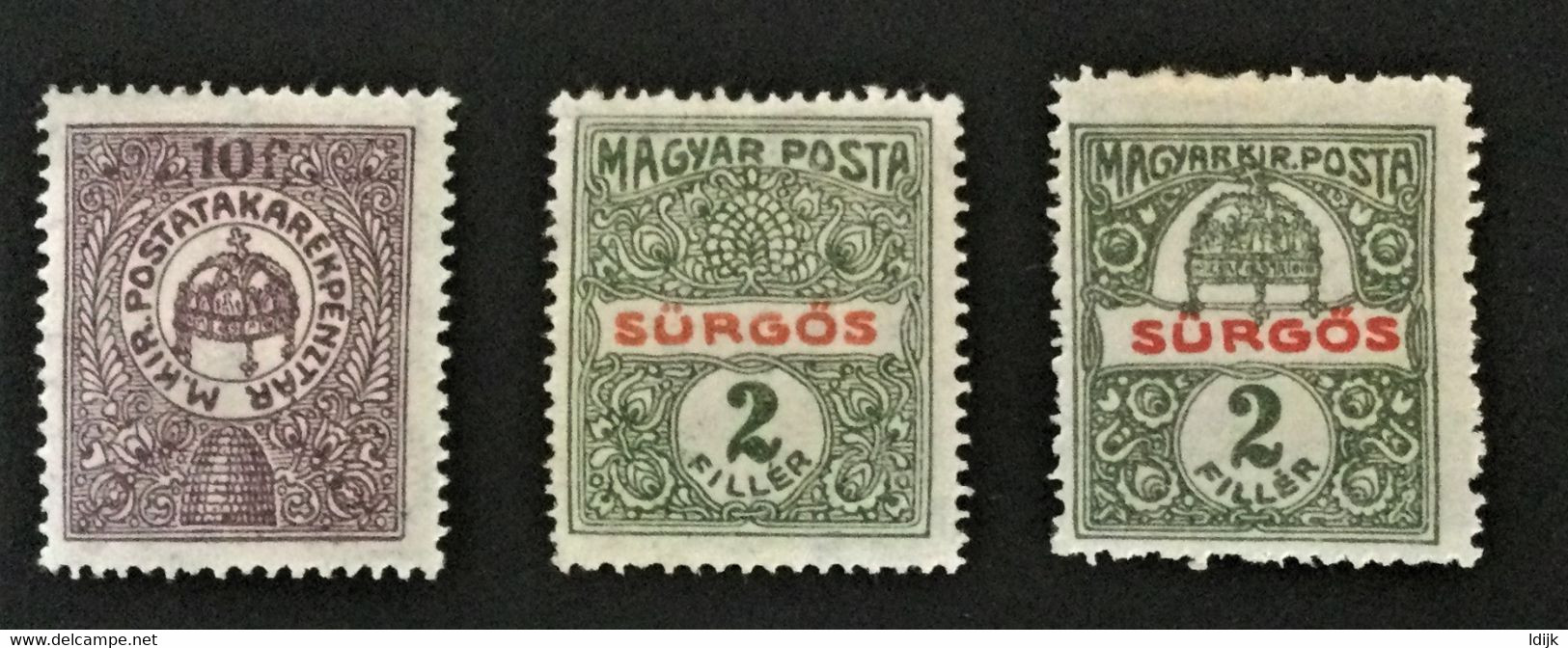 1916-1919 Postsparkassemarke Mi. 179*), Eilmarken Mi. 180*), 291*) - Unused Stamps