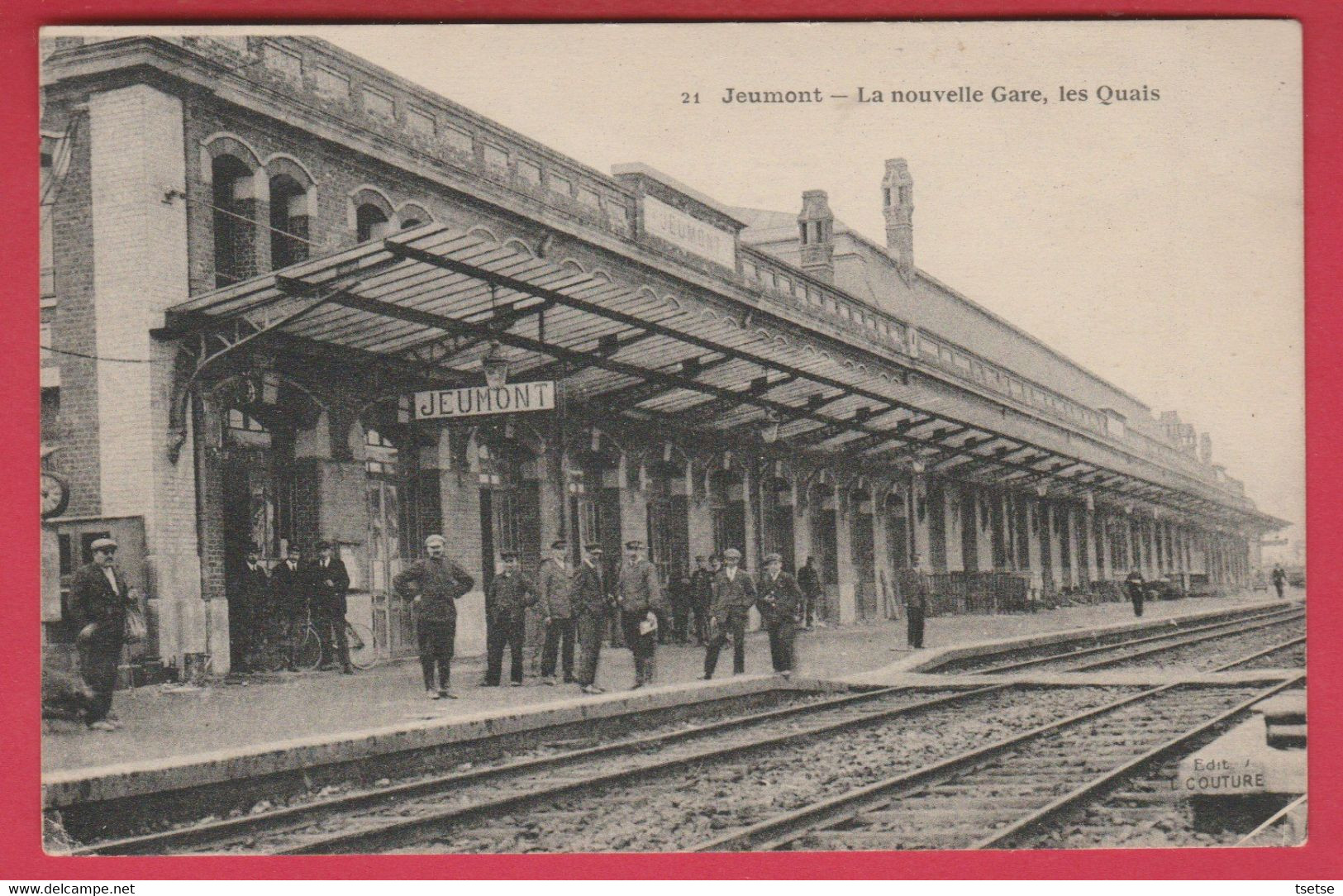 Jeumont - La Nouvelle Gare, Les Quais... Belle Animation  -1923 ( Voir Verso ) - Jeumont