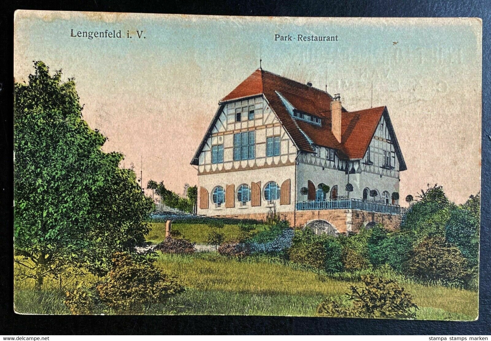 AK Litho LENGEnFELD I.V. Park Restaurant Nicht Gelaufen - Lengefeld