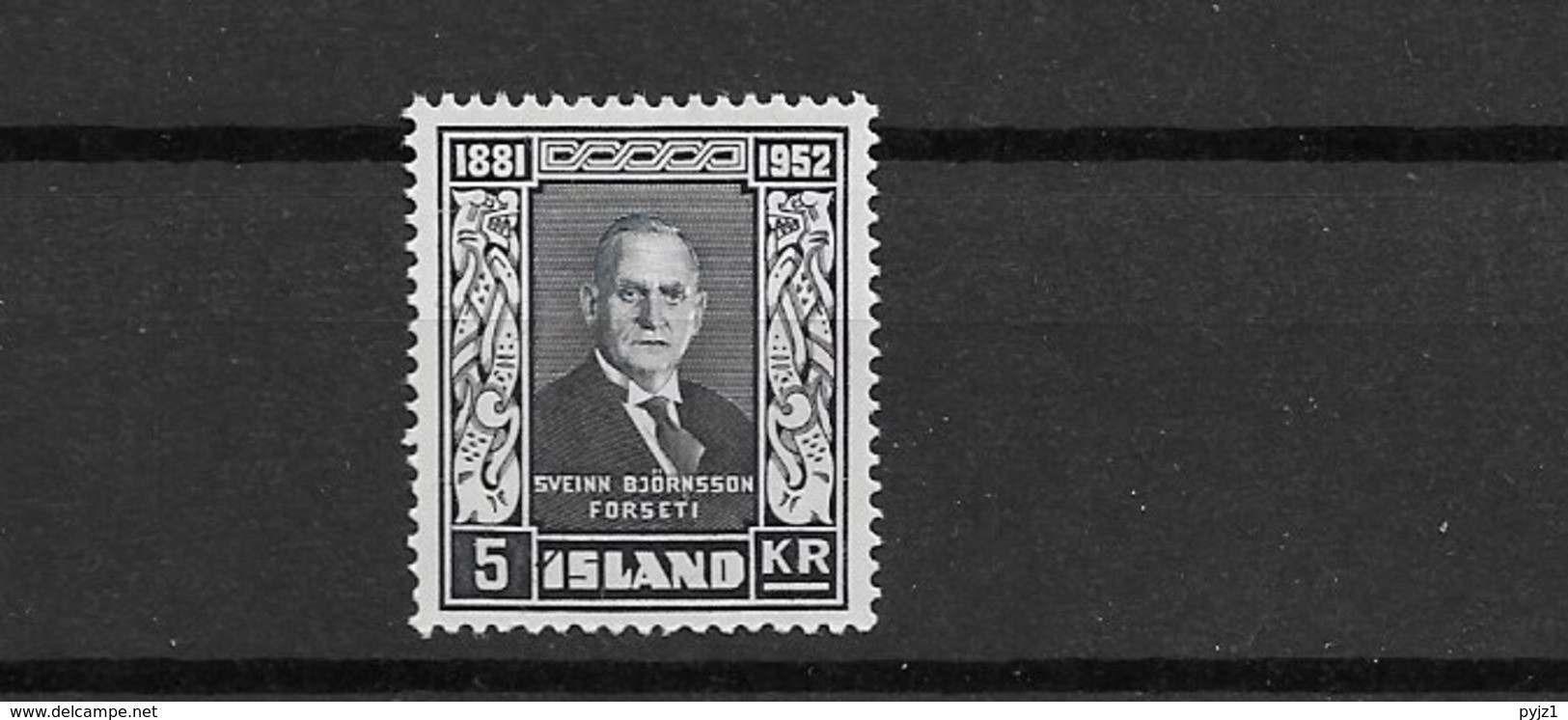 1952 MNH Iceland, Island, Mi 283 - Ungebraucht