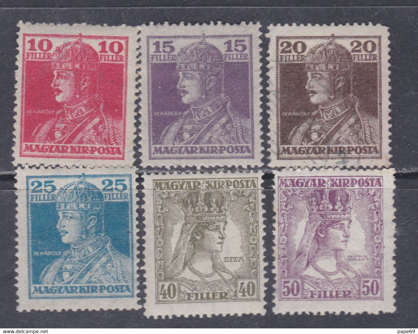 Hongrie N° 187 / 92 X  La Série Des  Les 6 Valeurs Surchargées  Trace De Charnière Ou Oblitérées Sinon TB - Unused Stamps