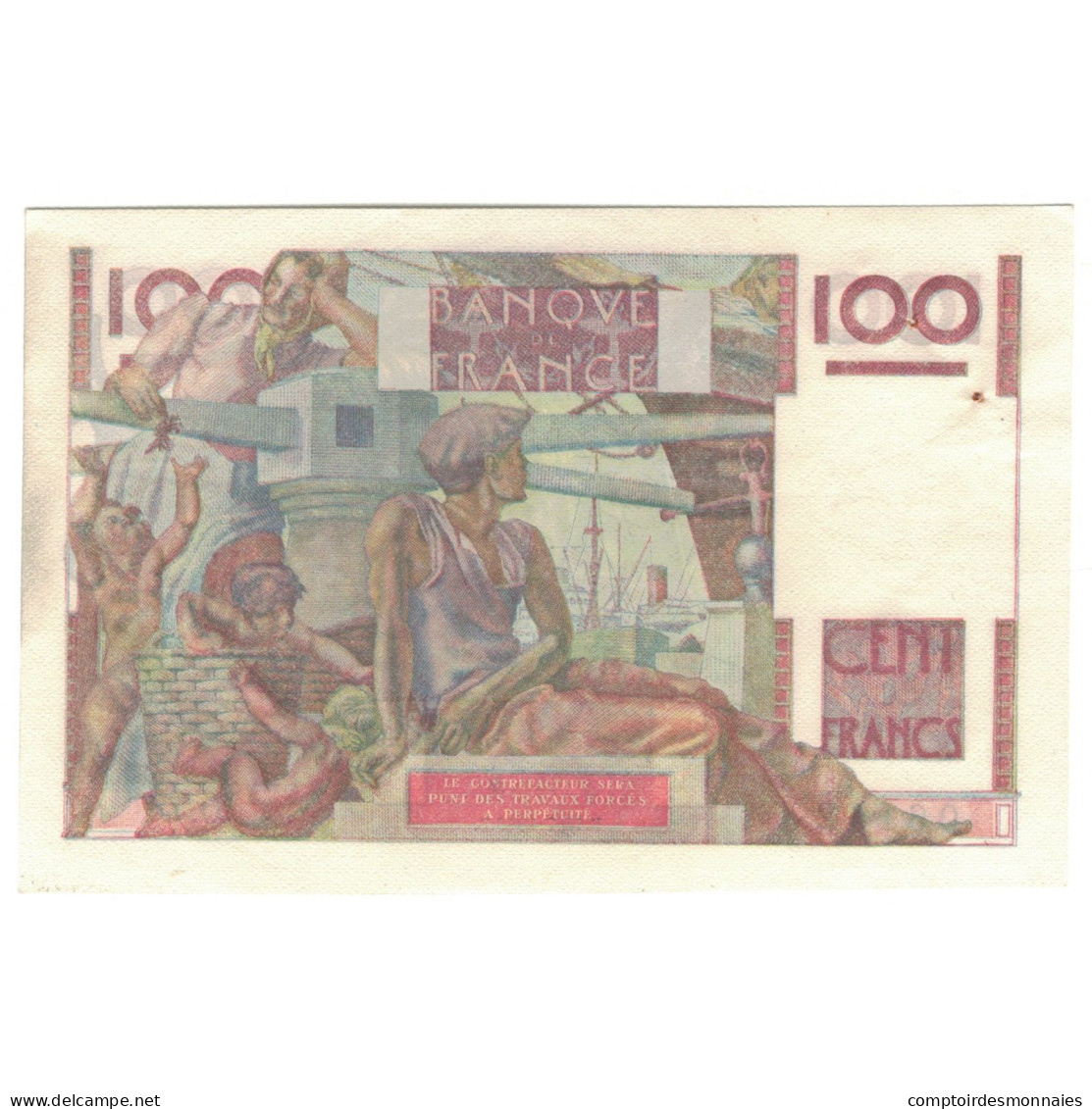 France, 100 Francs, 1946, 1946-07-18, B+, Fayette:28.07, KM:128a - 100 F 1945-1954 ''Jeune Paysan''