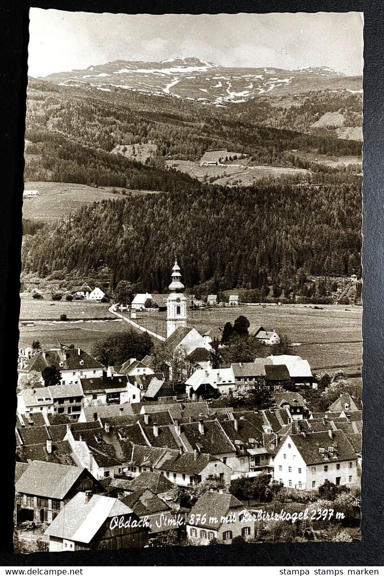 AK Fotographie Obdach Stmk. 876 M Mit Zirbitzkogel Ca .1965 - Obdach