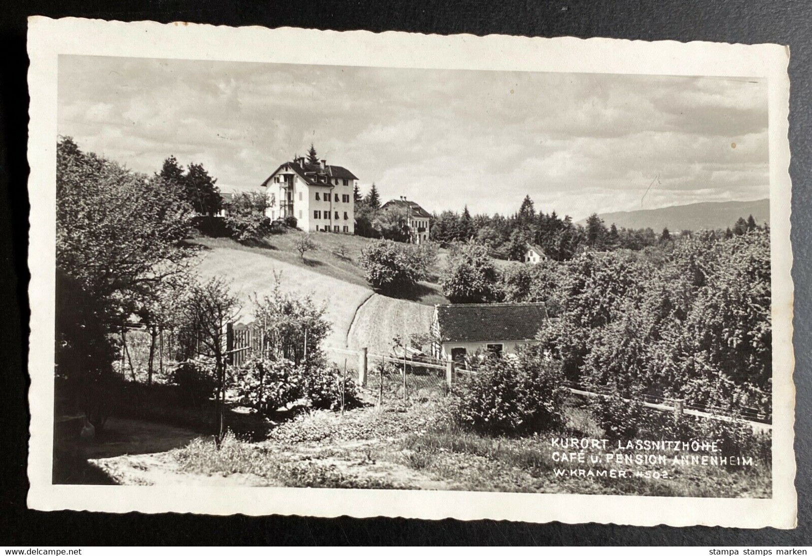 AK Fotographie Kurort Lassnitzhöhe Cafe U. Pension Annenheim Gestempelt 1960 - Lassnitzhöne