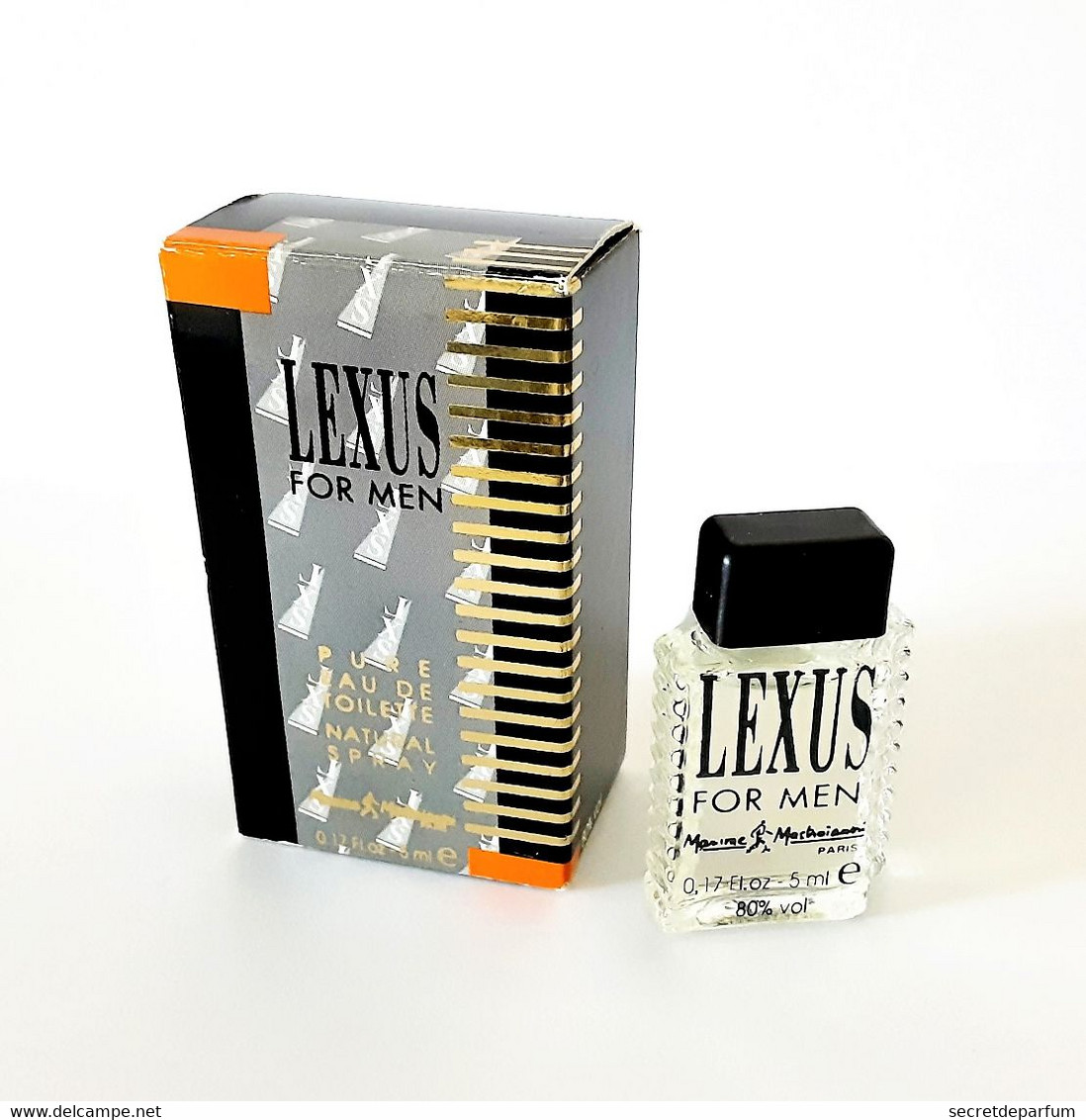 Miniatures De Parfum   LEXUS FOR MEN EDT   5 Ml    De MAXIME MASTRIOANNI +  Boite - Miniatures Hommes (avec Boite)