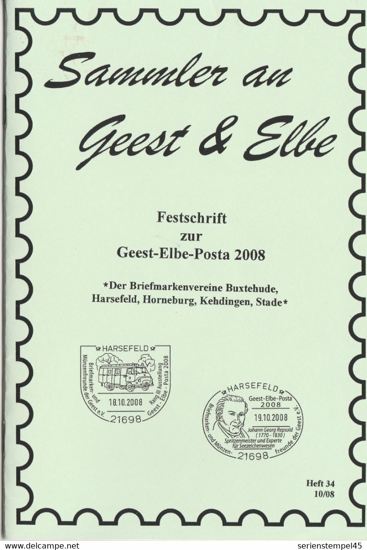 Sammler An Geest & Elbe Festschrift ZurGeest Elbe Posta 2008 Motiv Feuerwehr 36 Seiten - Thema's