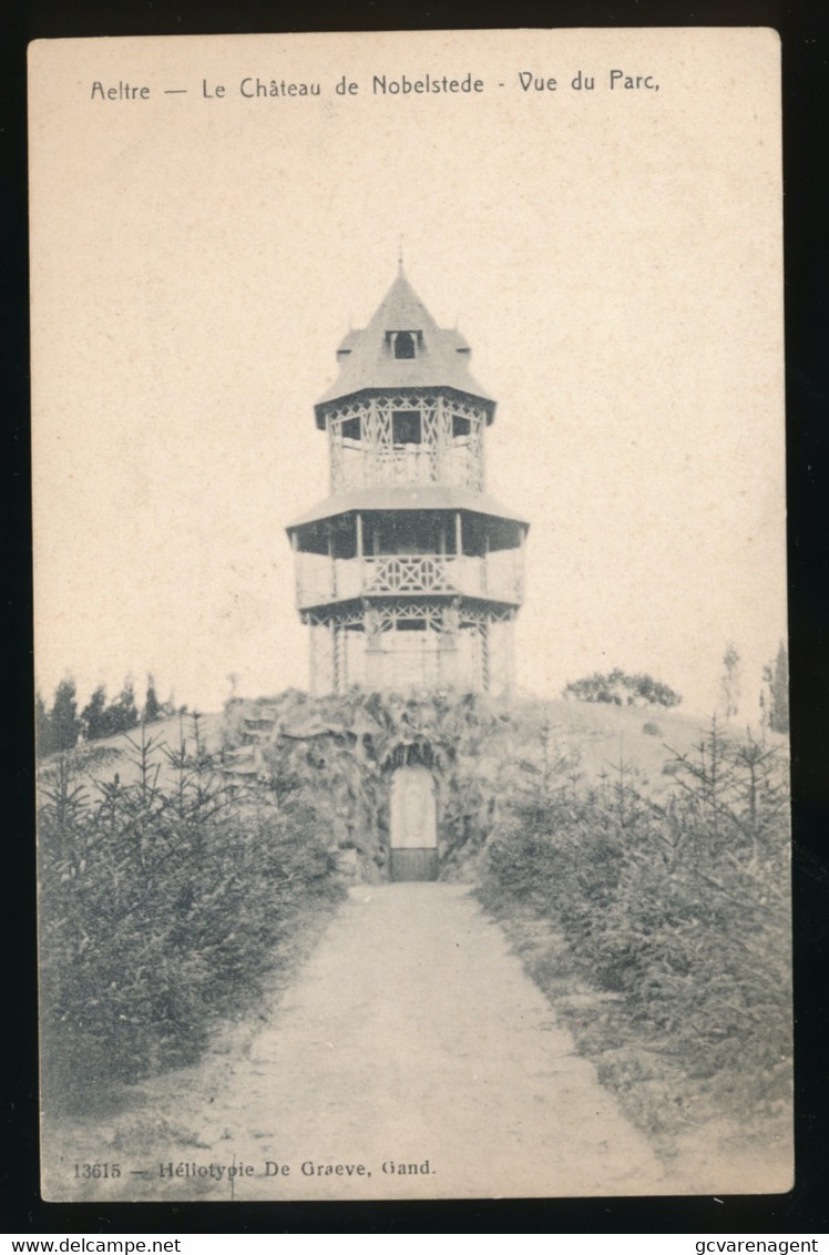 AALTER   LE CHATEAU DE NOBELSTEDE - VUE DU PARC   2 SCANS - Aalter