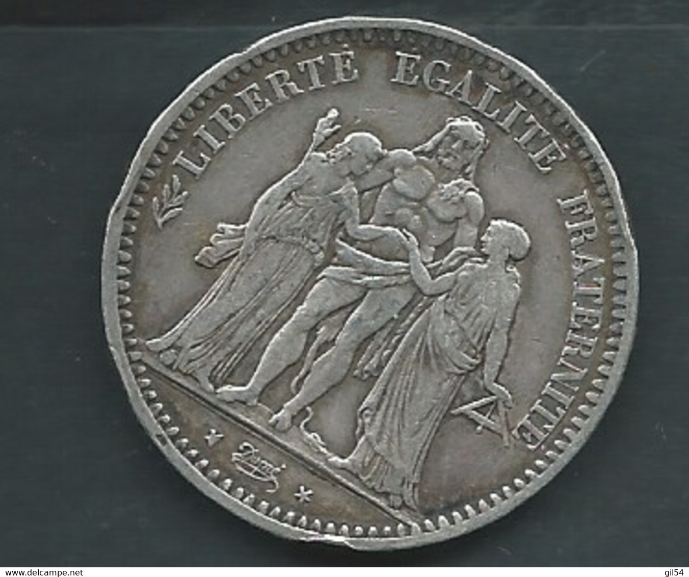 FRANCE 5 FRANCS 1848 "A" ARGENT , Silver  Pic 7101 - 5 Francs