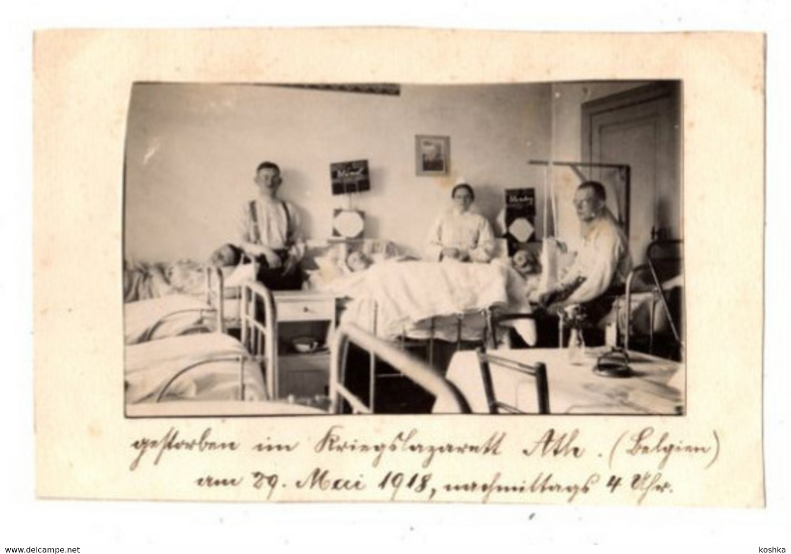 ATH - Gestorben Im Kriegslazareth Ath - Am 29 Mai 1918 Nachmittags 4 Uhr - Echte Foto - Aufgeklebt - War 1914-18