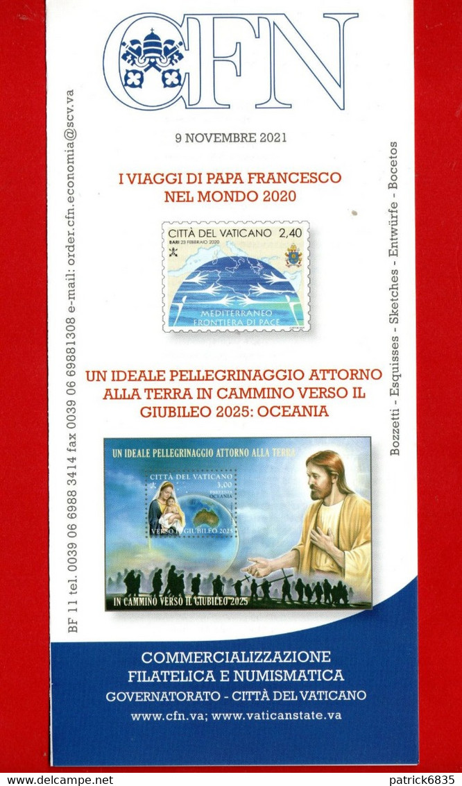 VATICANO - 2021 - Bollettino Ufficiale - I Viaggi Di PAPA FRANCESCO Nel MONDO -  09/11/2021. - Covers & Documents