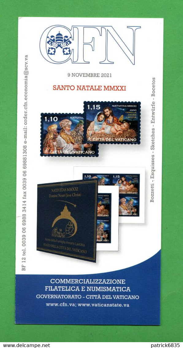 VATICANO - 2021 - SANTO NATALE -  09/11/2021. - Covers & Documents