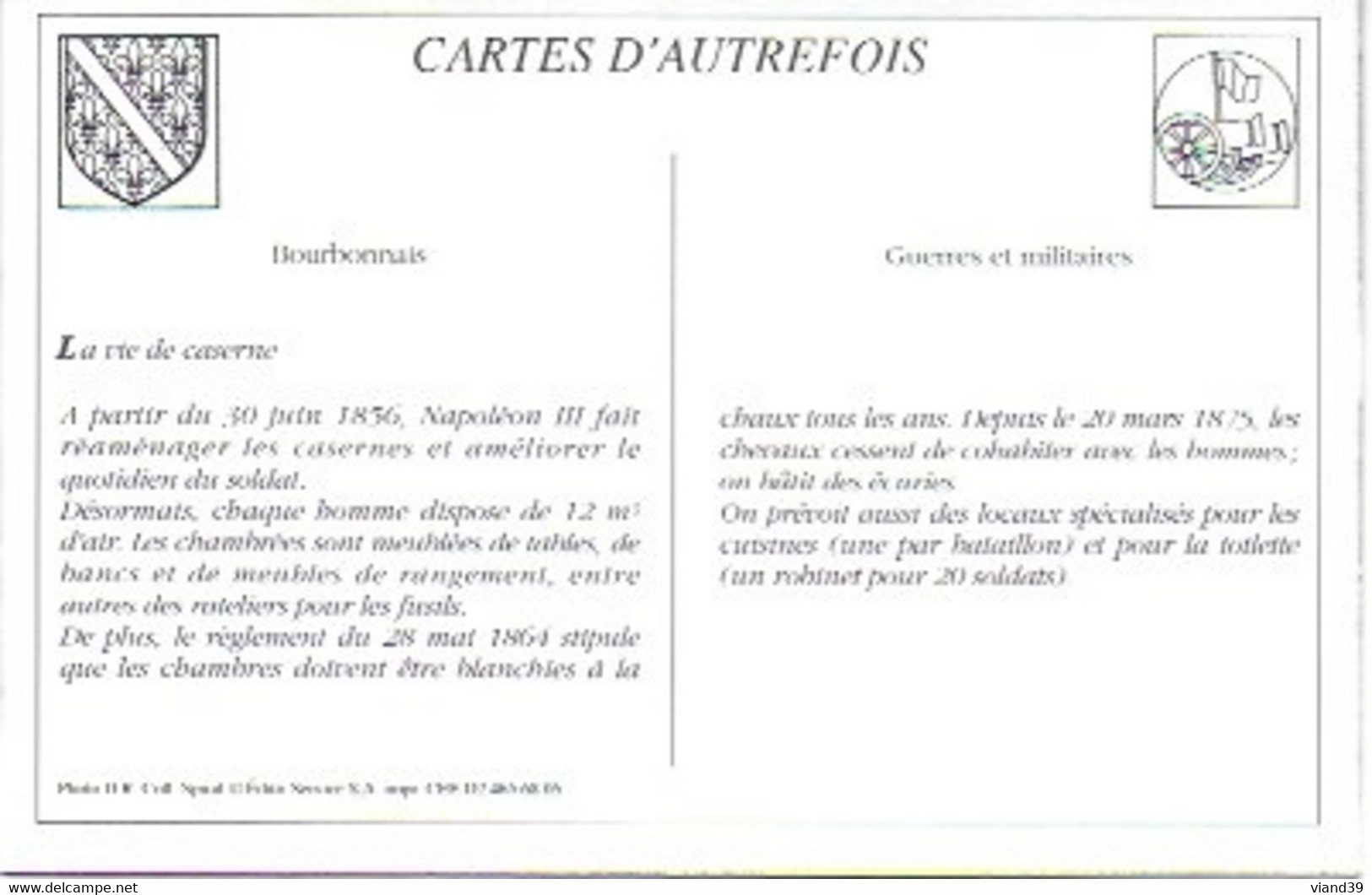 CPA Reproduction : Moulins : 10e Chasseurs, La Corvée De Quartier   -  Collection "Cartes D'Autrefois" - Moulins