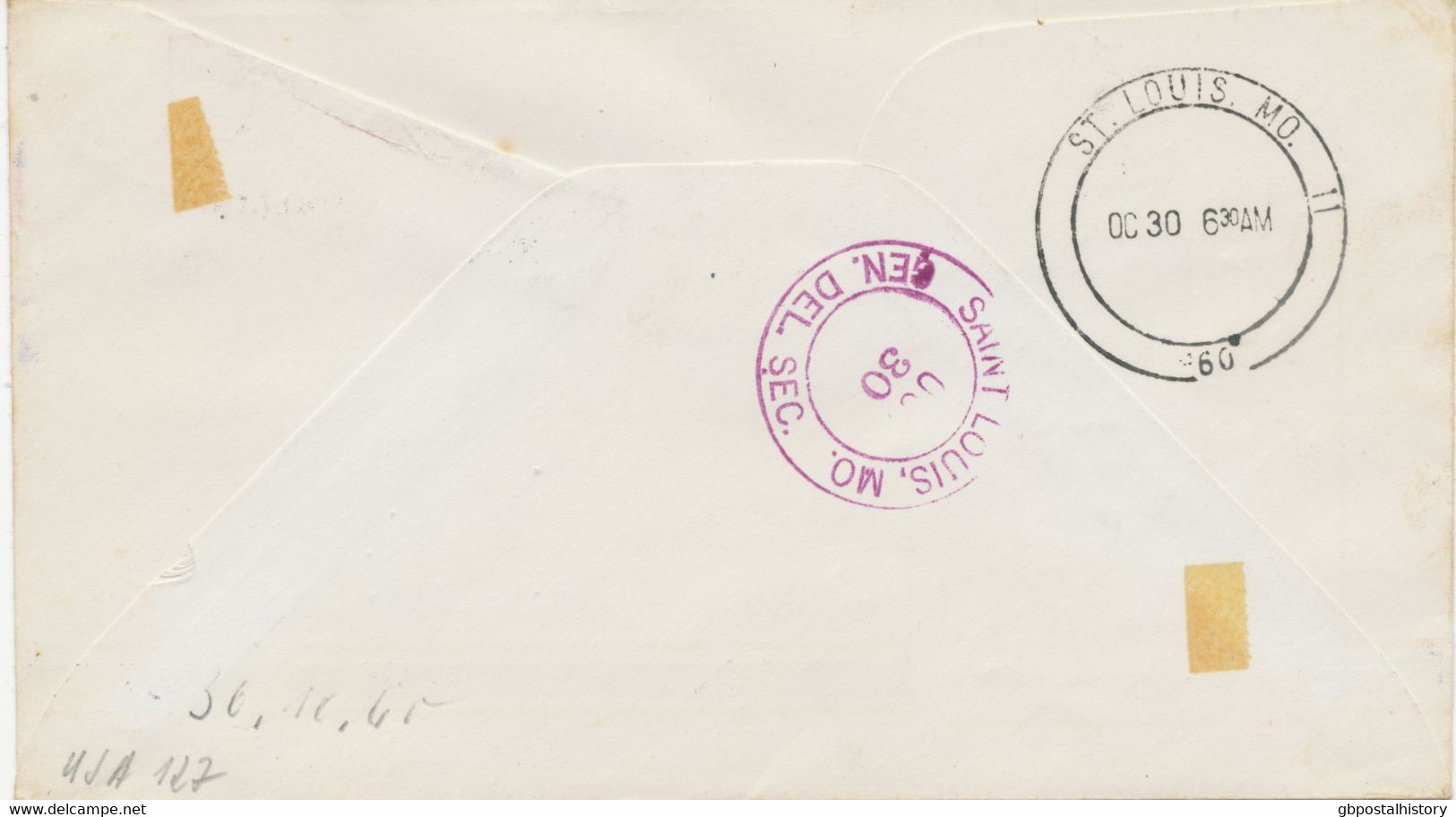 USA 1960, Sehr Selt. Pra.-Erstflug Delta Convair 880 - First Royal Jet Service - "Houston, Texas - St. Louis, Missouri" - 2c. 1941-1960 Covers