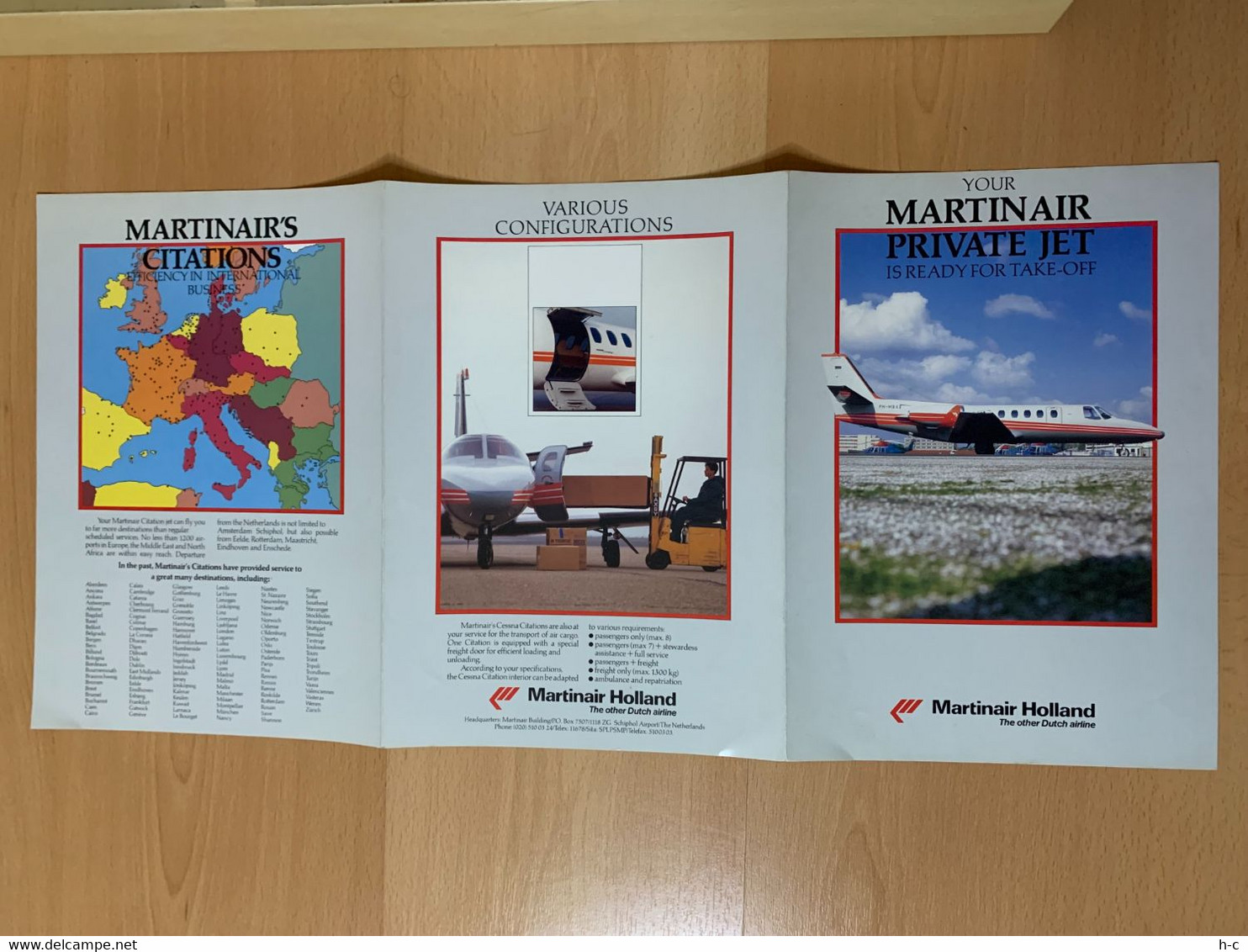 1980 Martin Air Holland Private Jet PH-MBX - Advertisements