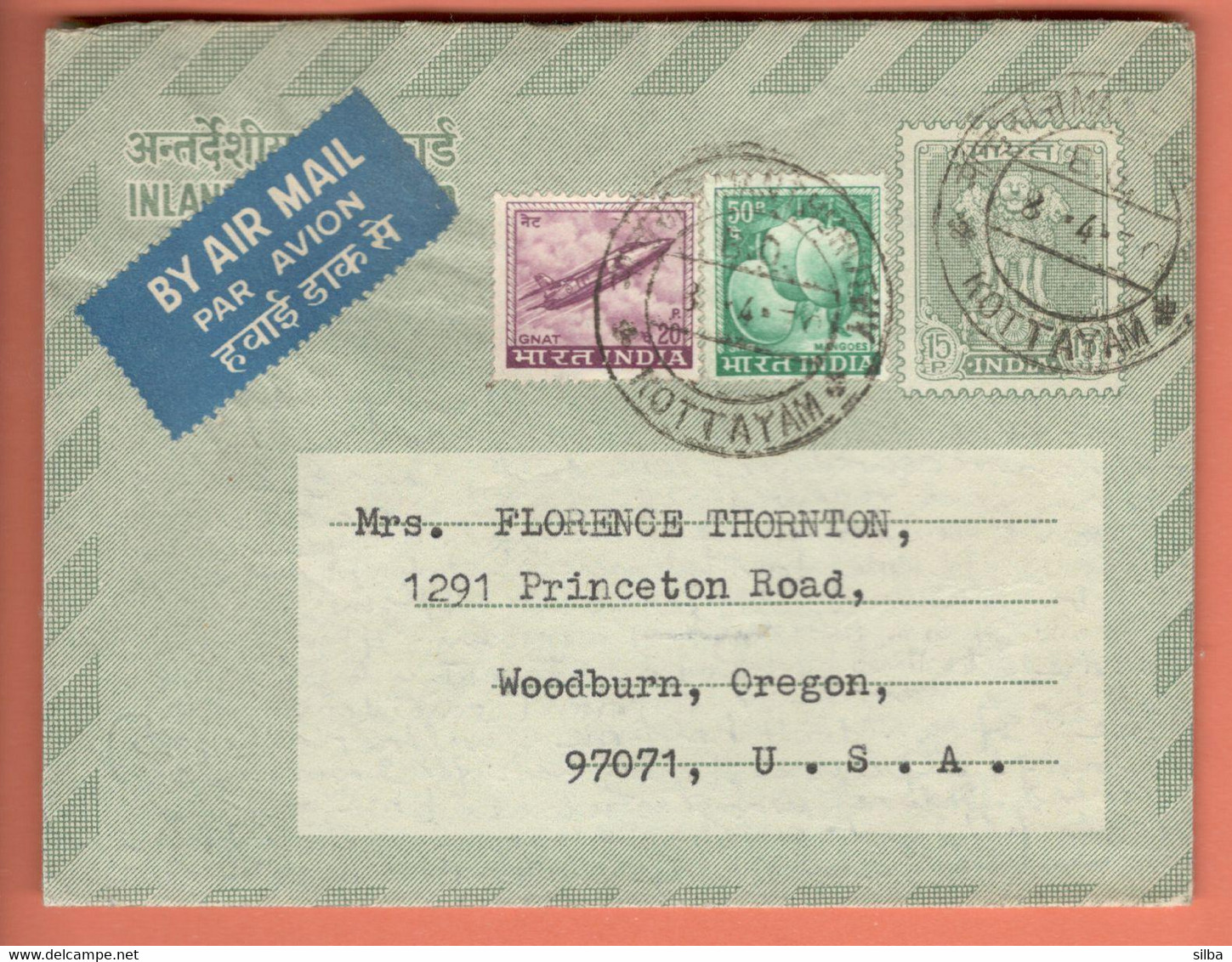 India Inland Letter / Ashoka Pillar, Lions 15p, Postal Stationery / Air Mail - Inland Letter Cards