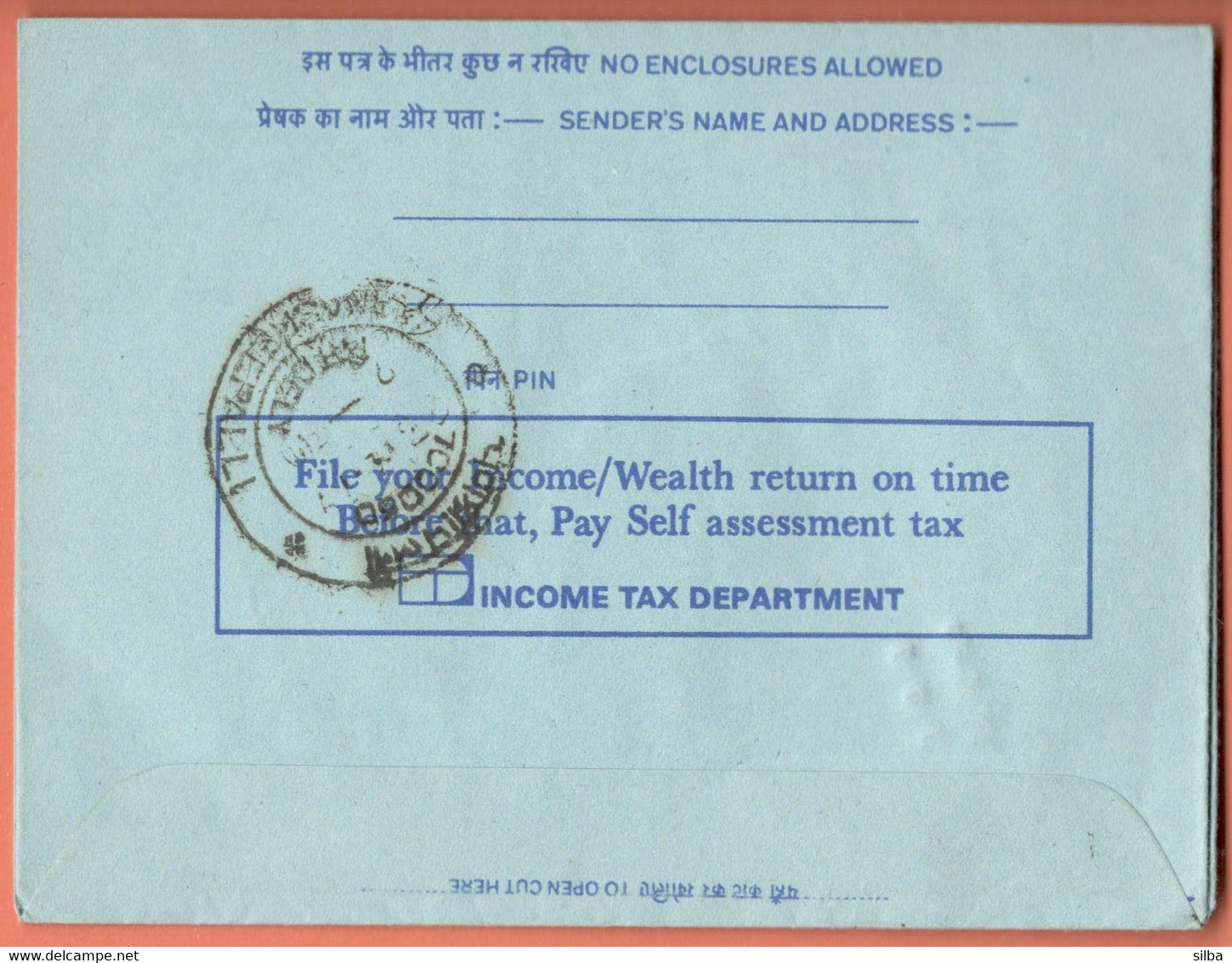 India Inland Letter / Peacock 20 Postal Stationery / File Your Income / Wealth Return On Time, Income Tax - Inland Letter Cards