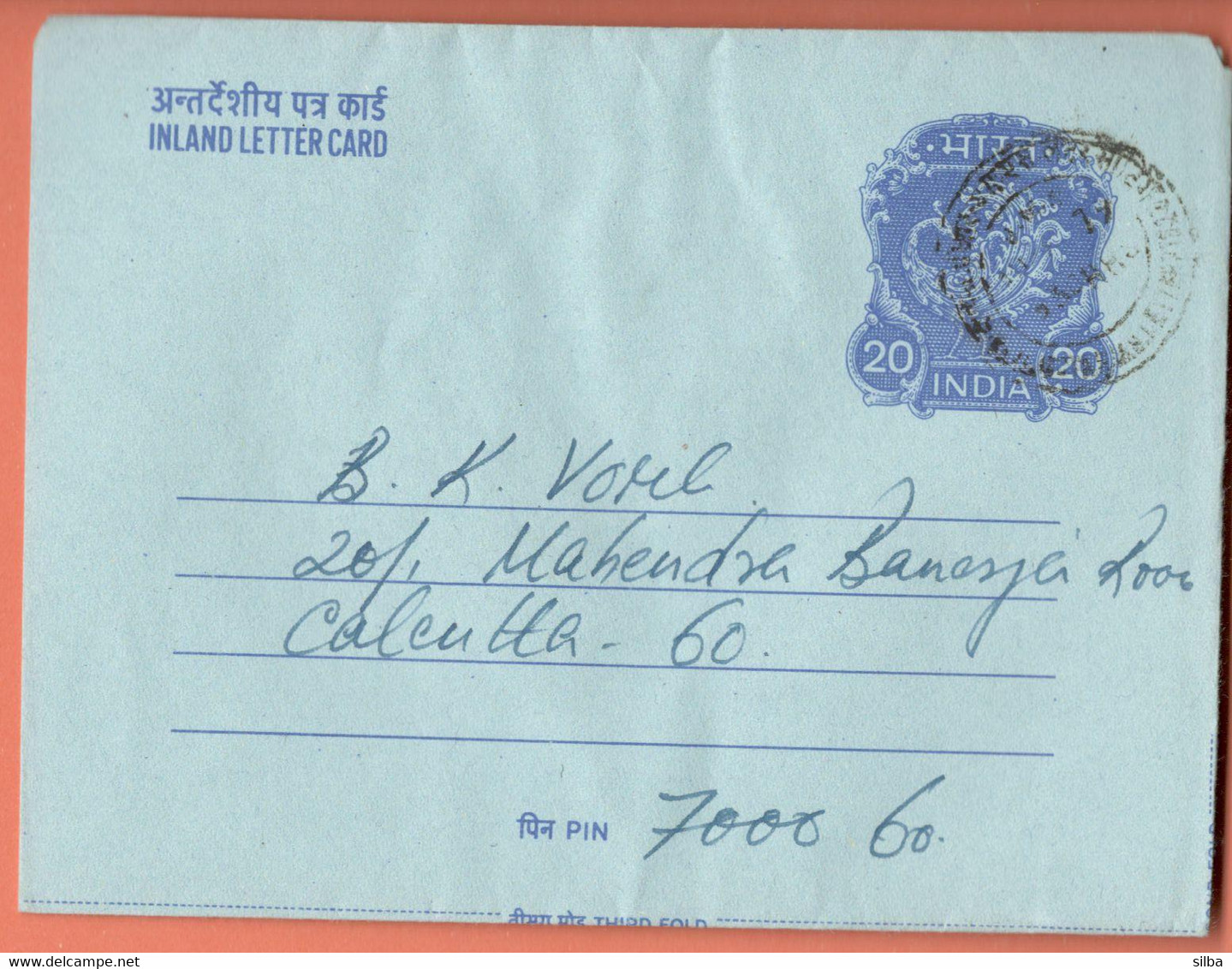 India Inland Letter / Peacock 20 Postal Stationery / Life Insurance For Happy Today And Happier Tomorrow, Hands - Inland Letter Cards