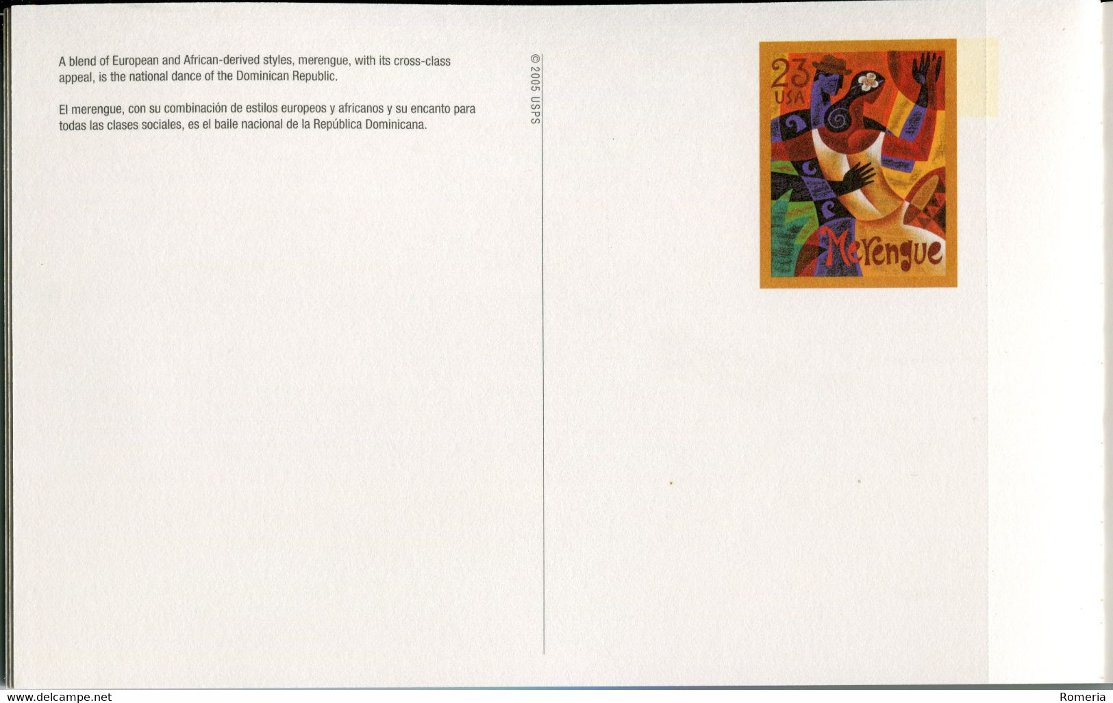 Etats Unis - 2005 - Yt 3699/3702 - Carnet d'entiers (5) de chacun des 4 timbres Lets/Dance - Bailemos - Soit 20 cartes