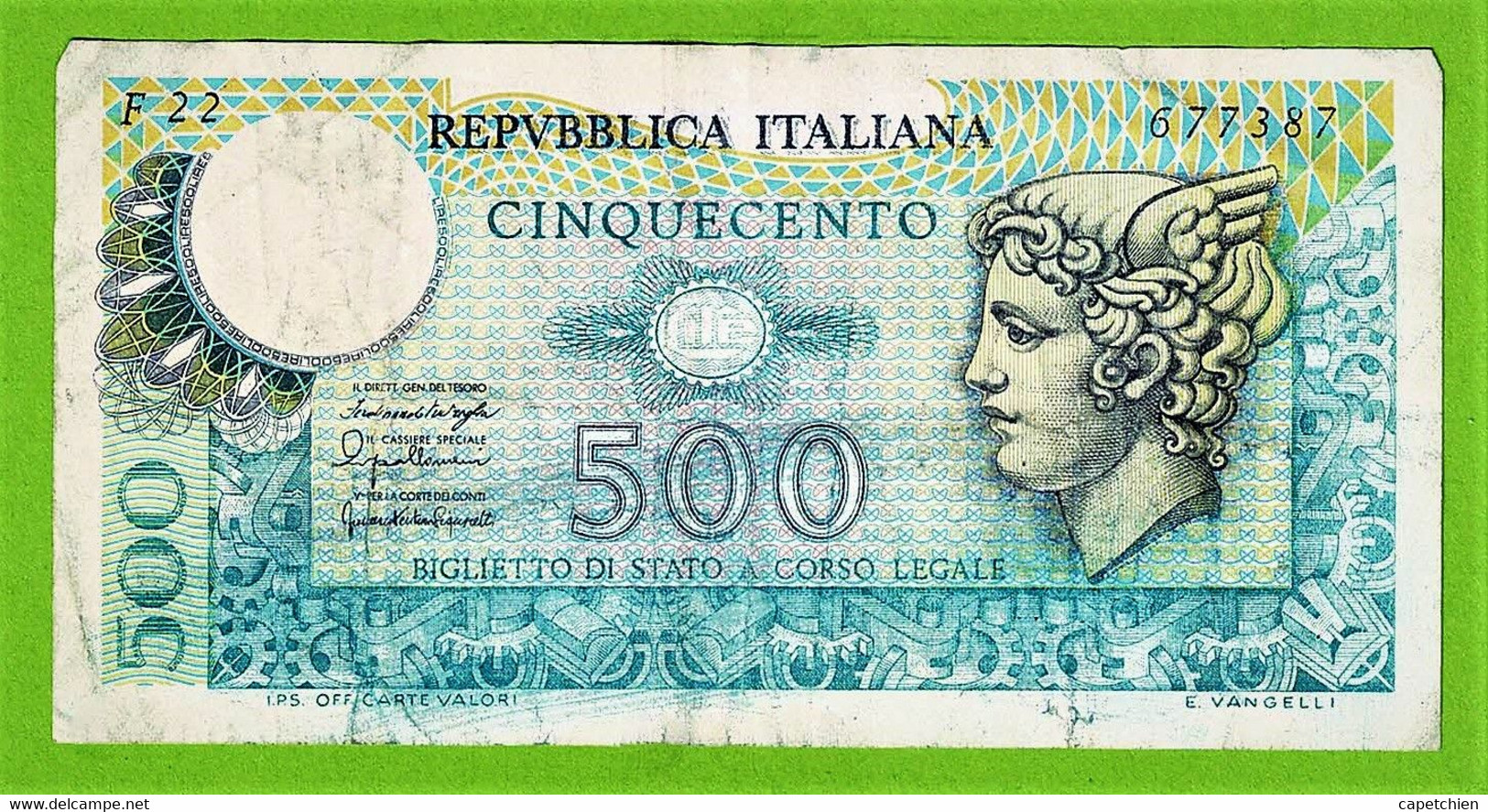 ITALIE / CINQUECENTO LIRE / 500 LIRE - 500 Lire