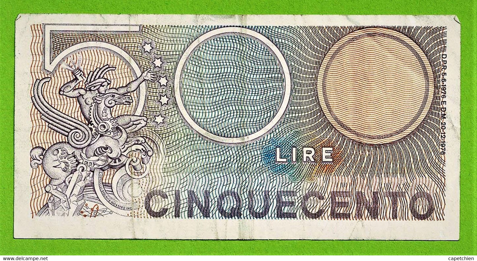 ITALIE / CINQUECENTO LIRE / 500 LIRE - 500 Liras