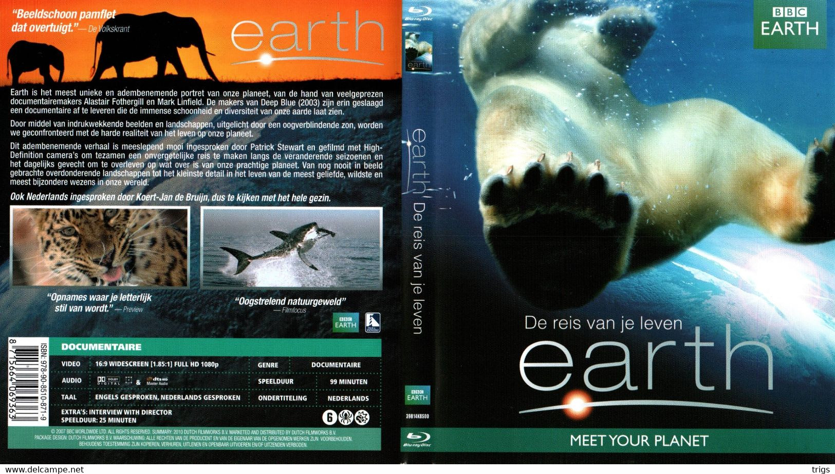 BLUE RAY - Earth - Documentary