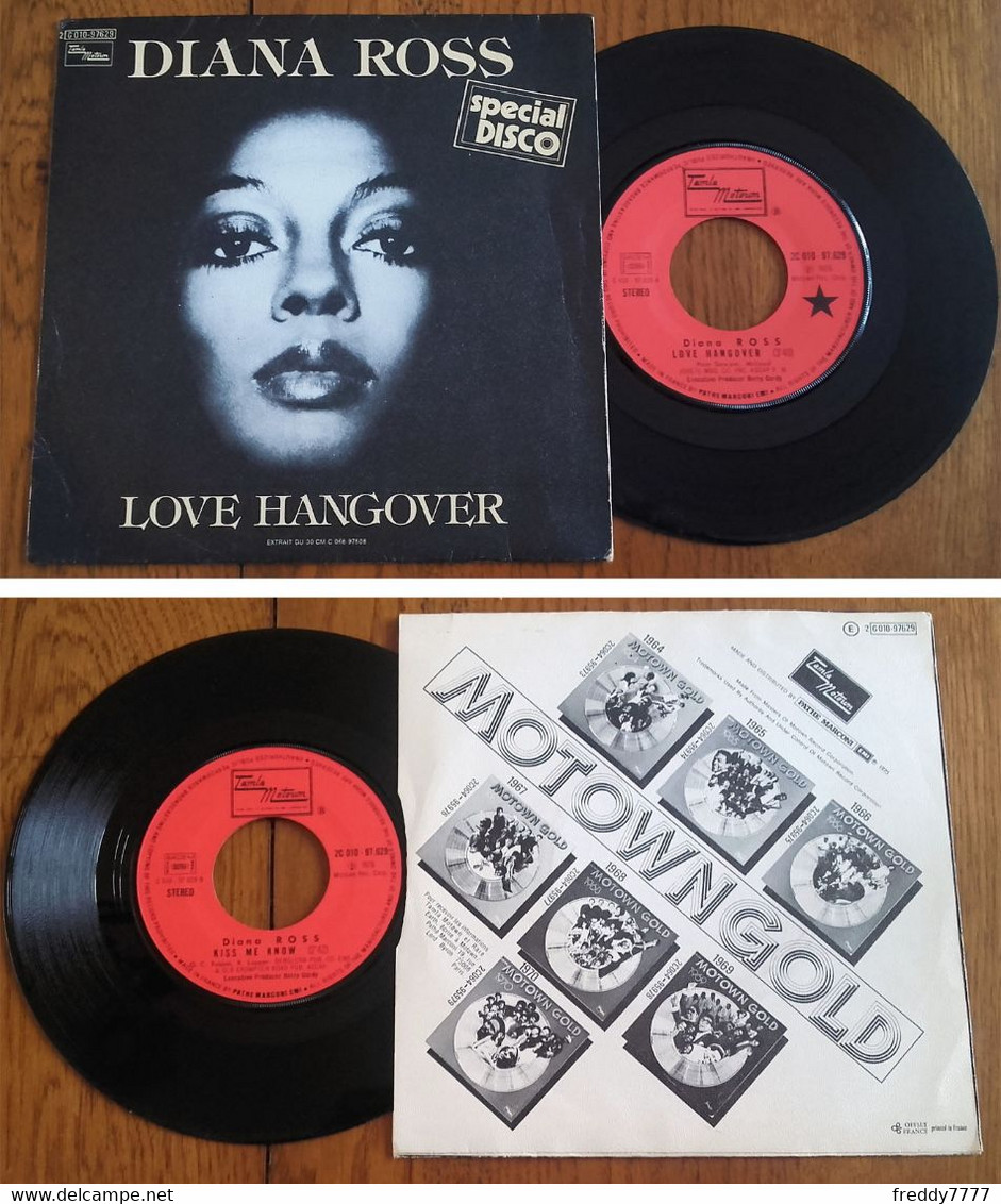 RARE French SP 45t RPM (7") DIANA ROSS (indicated "Kiss Me Know" On The Label, 1976) - Soul - R&B