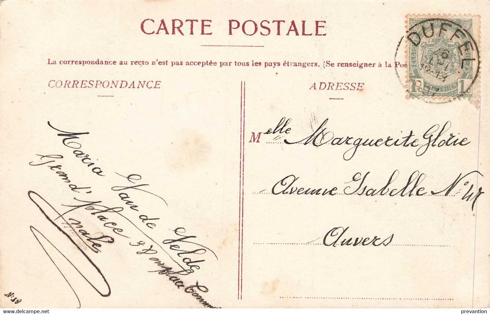DUFFEL - Château Ter Elst. Kasteel Ter Elst. - Carte Circulé En 1907 - Duffel