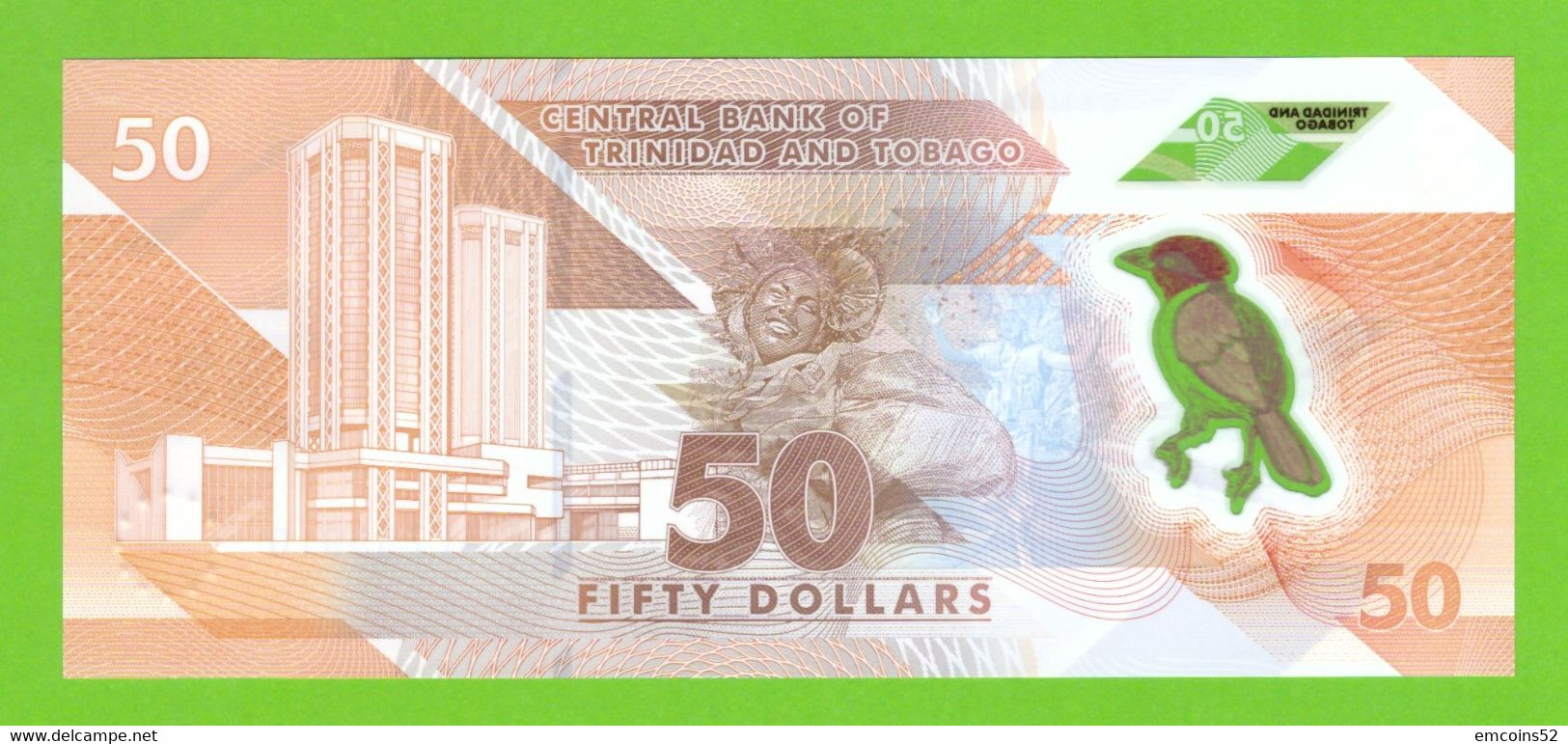 TRINIDAD & TOBAGO 50 DOLLARS  2020  P-W64  UNC - Trinidad En Tobago