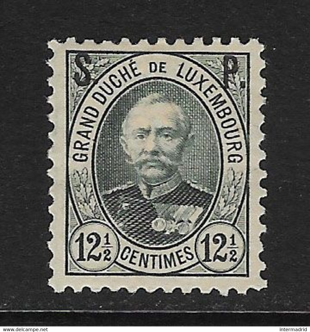 LUXEMBURGO - SERVICIO CLÁSICO. Yvert Nº 68 Nuevo Y Defectuoso - 1891 Adolphe Front Side