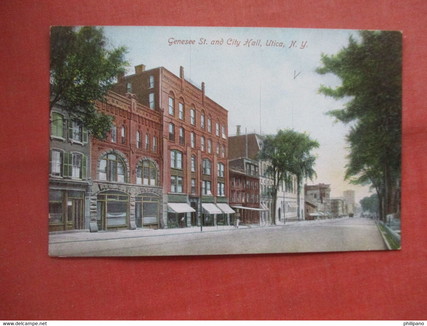 Genesee Street. & City Hall Utica  New York     Ref 5464 - Utica