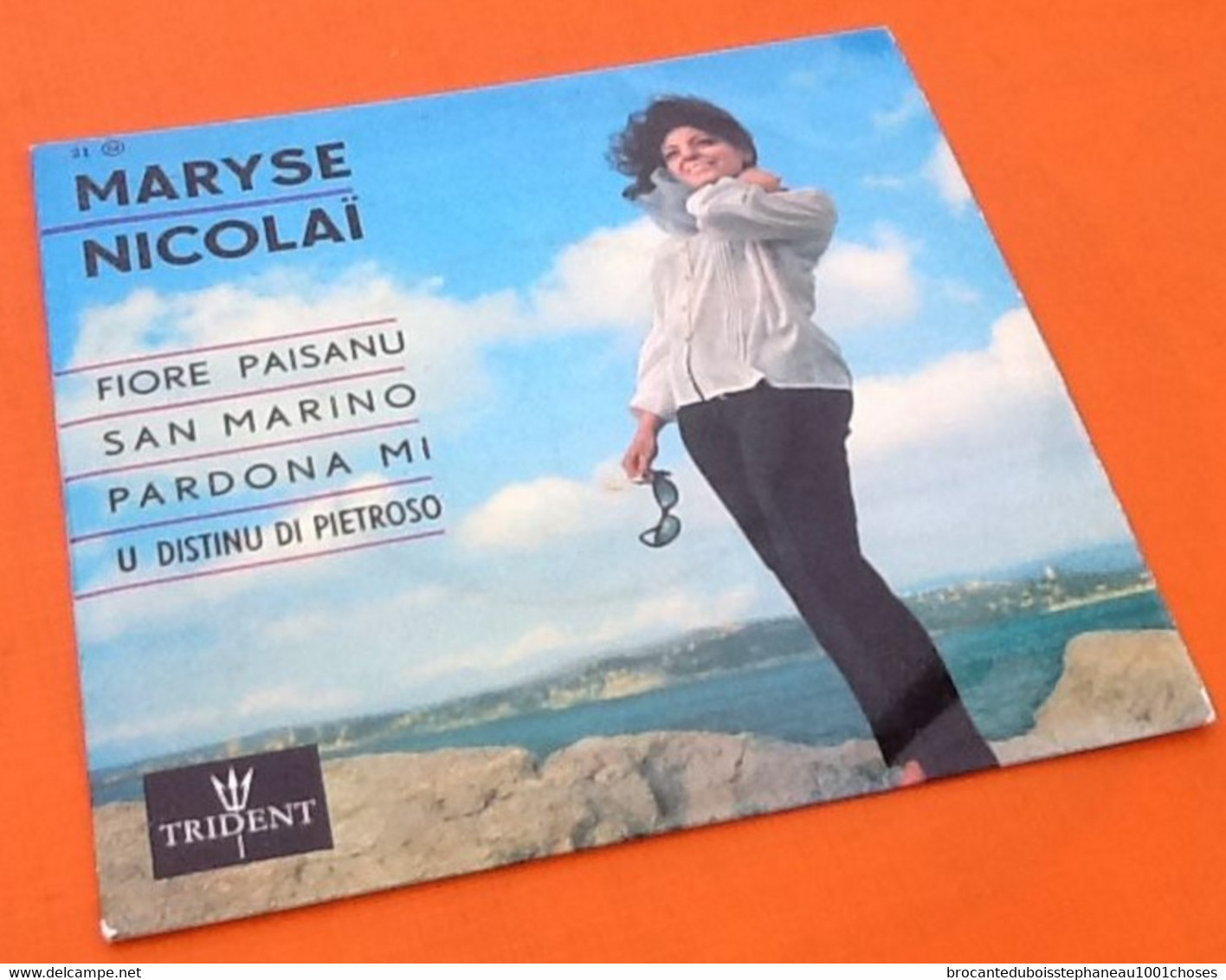 Vinyle 45 Tours Maryse Nicolaï Fiore Paisanu (1960') Trident N°21 - 45 T - Maxi-Single