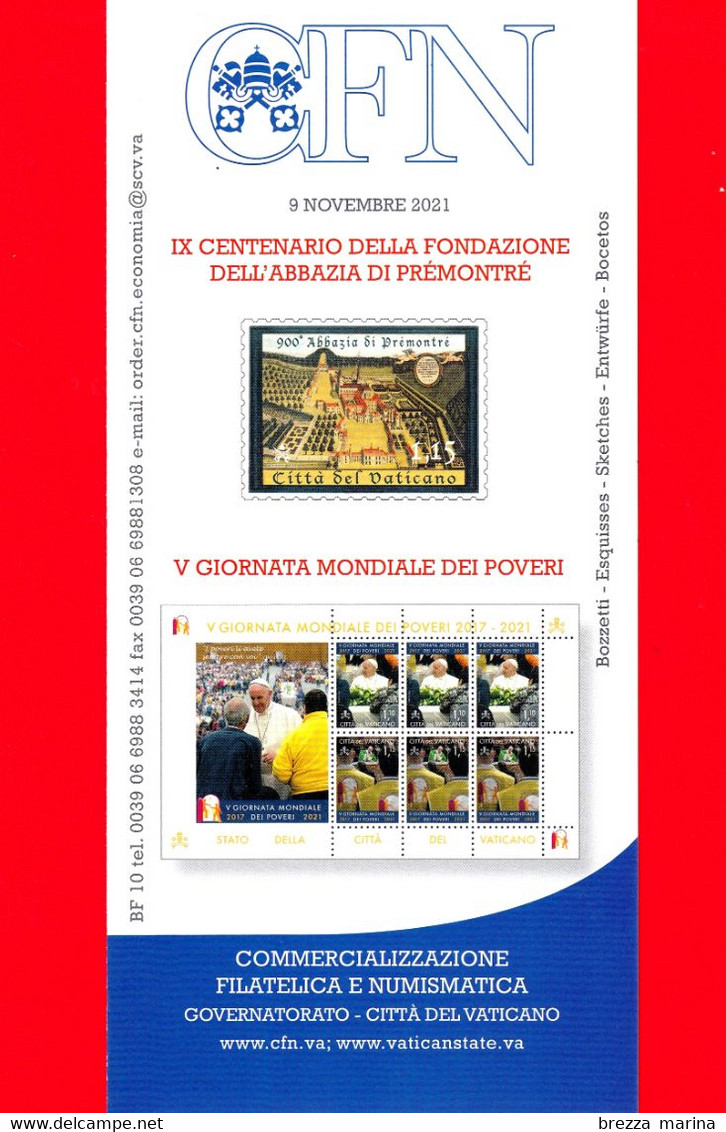 Nuovo - VATICANO - 2021 - Bollettino Ufficiale - Abbazia Premontré - Giornata Dei Poveri - BF 10 - Covers & Documents