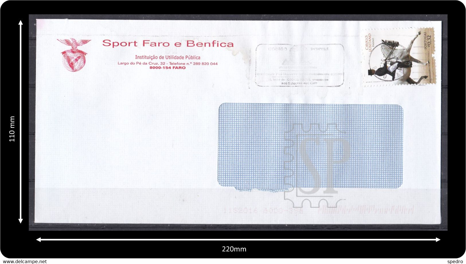 Portugal 2009 Cavalo Lusitano Ensino Fauna Faune Animals Cheval Horse Caballo Flamula Sport Faro Benfica Pictural Cancel - Covers & Documents