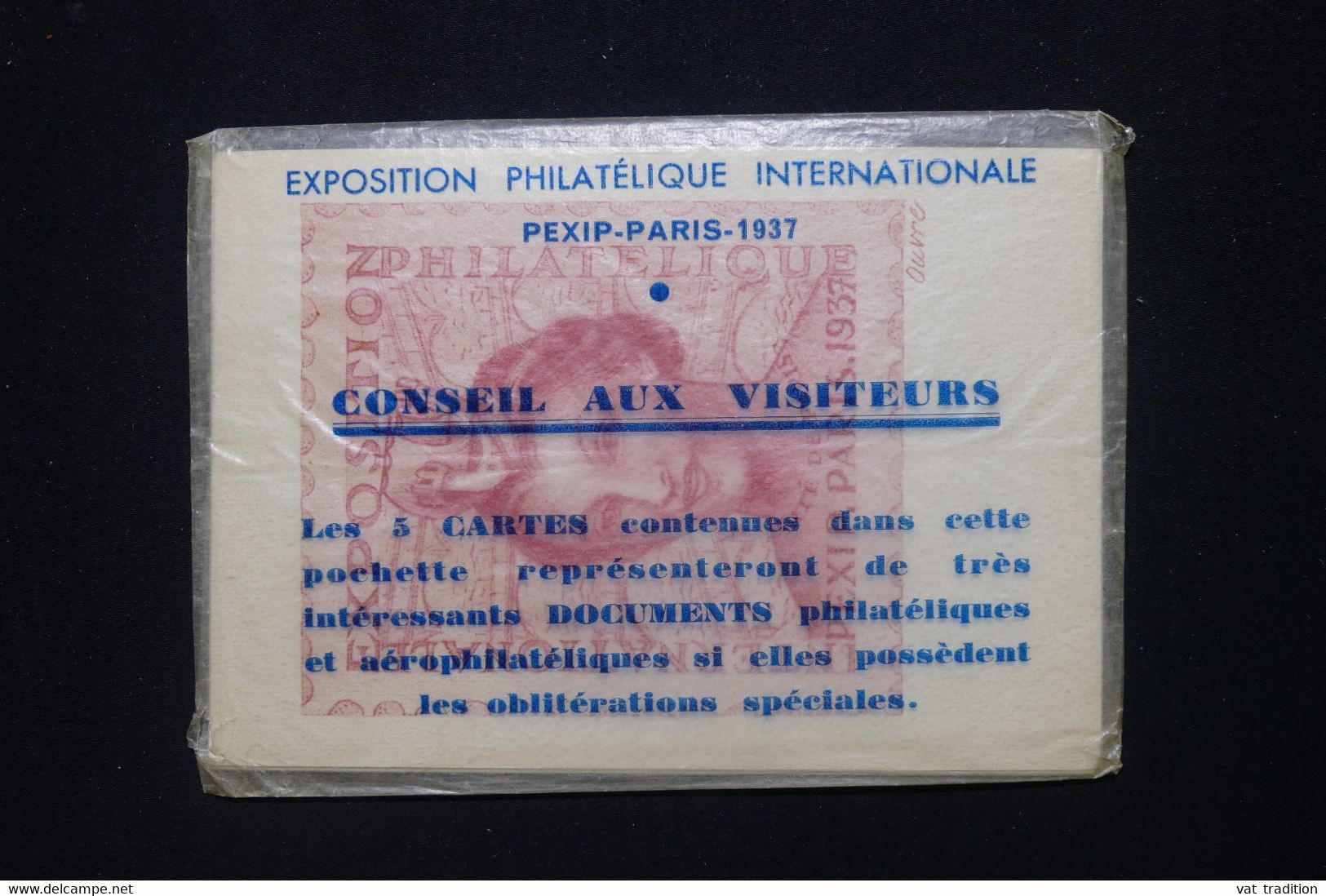 FRANCE - Pochette Avec 5 Cartes De L 'Exposition Philatélique De Paris En 1937 ( Pexip ) -  L 115890 - Cartoline Postali E Su Commissione Privata TSC (ante 1995)