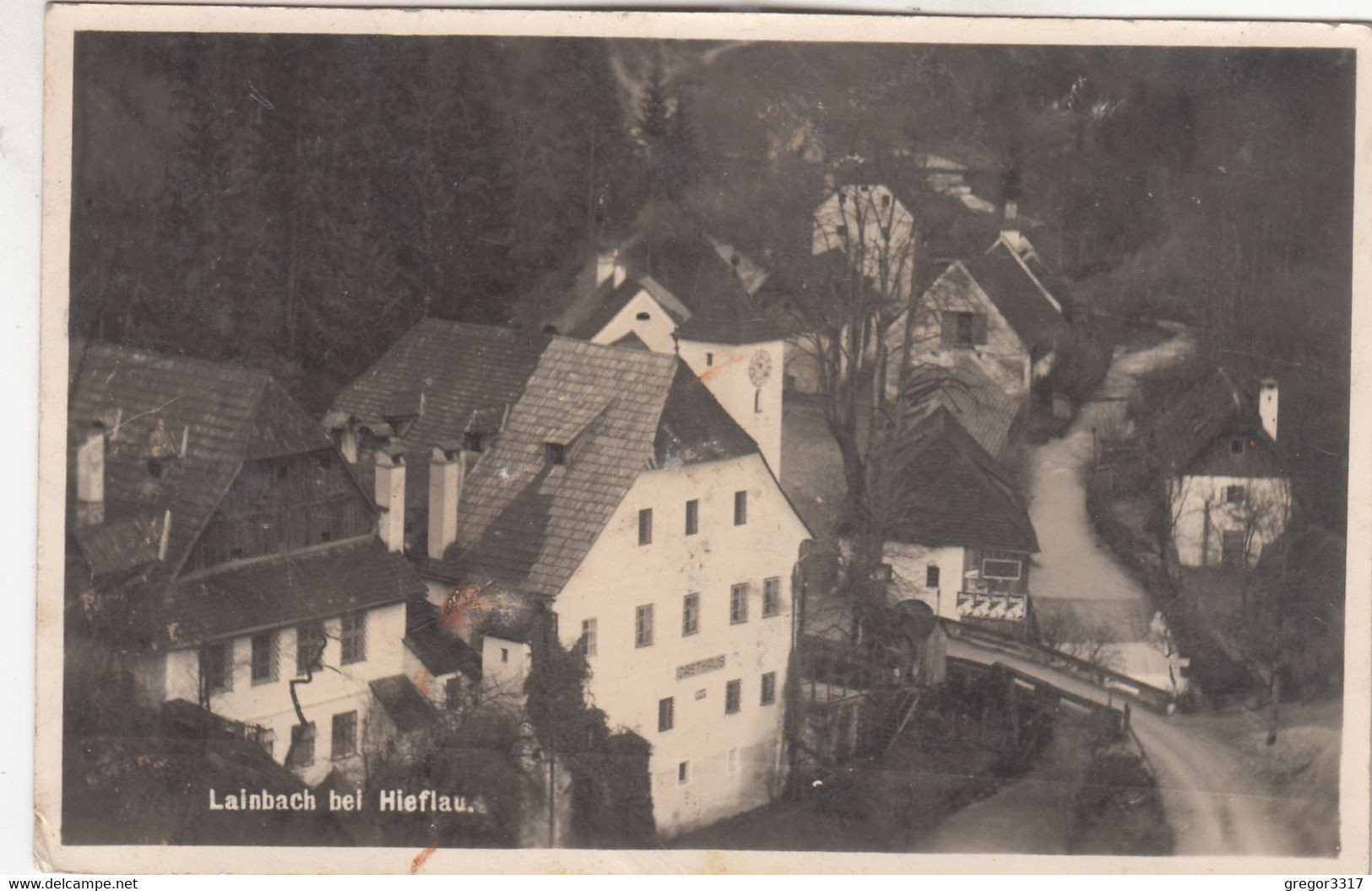 A7683) LAINBACH Bei HIEFLAU - Sehr Alte FOTO AK Gasthaus Mit Straßen Kurve über Brücke ALT !! - Hieflau