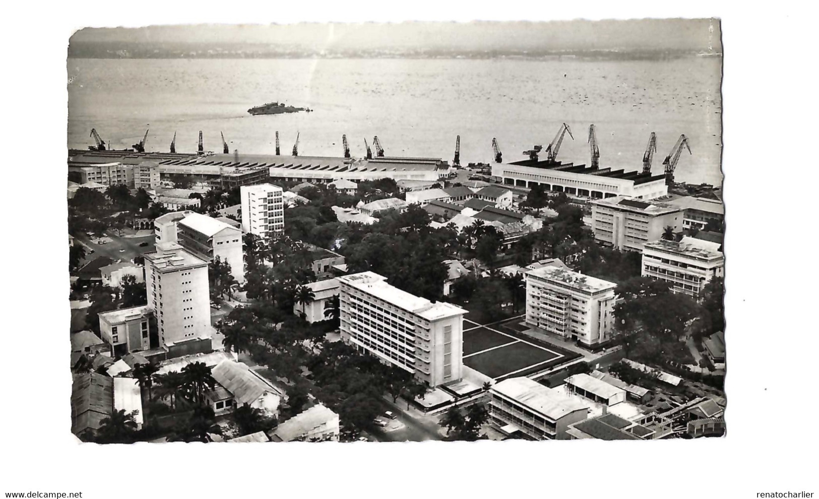 Léopoldville.Vue Aérienne Du Centre De La Ville.Expédié à Antwerpen. - Belgisch-Congo