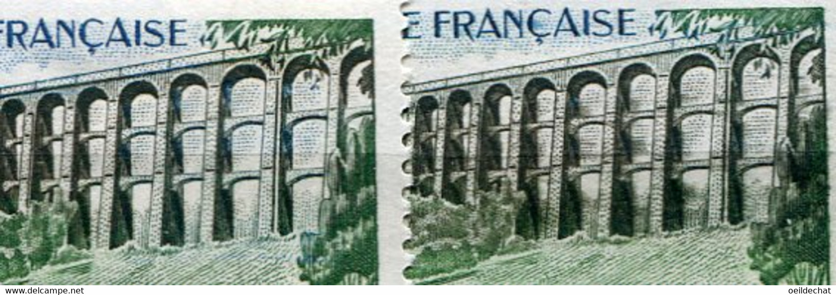 23168 FRANCE N°1240** 85c. Chaumont : Arches Teinté De Bleu Au Lieu De Sépia + Normal (non Fourni)  1960  TB - Unused Stamps