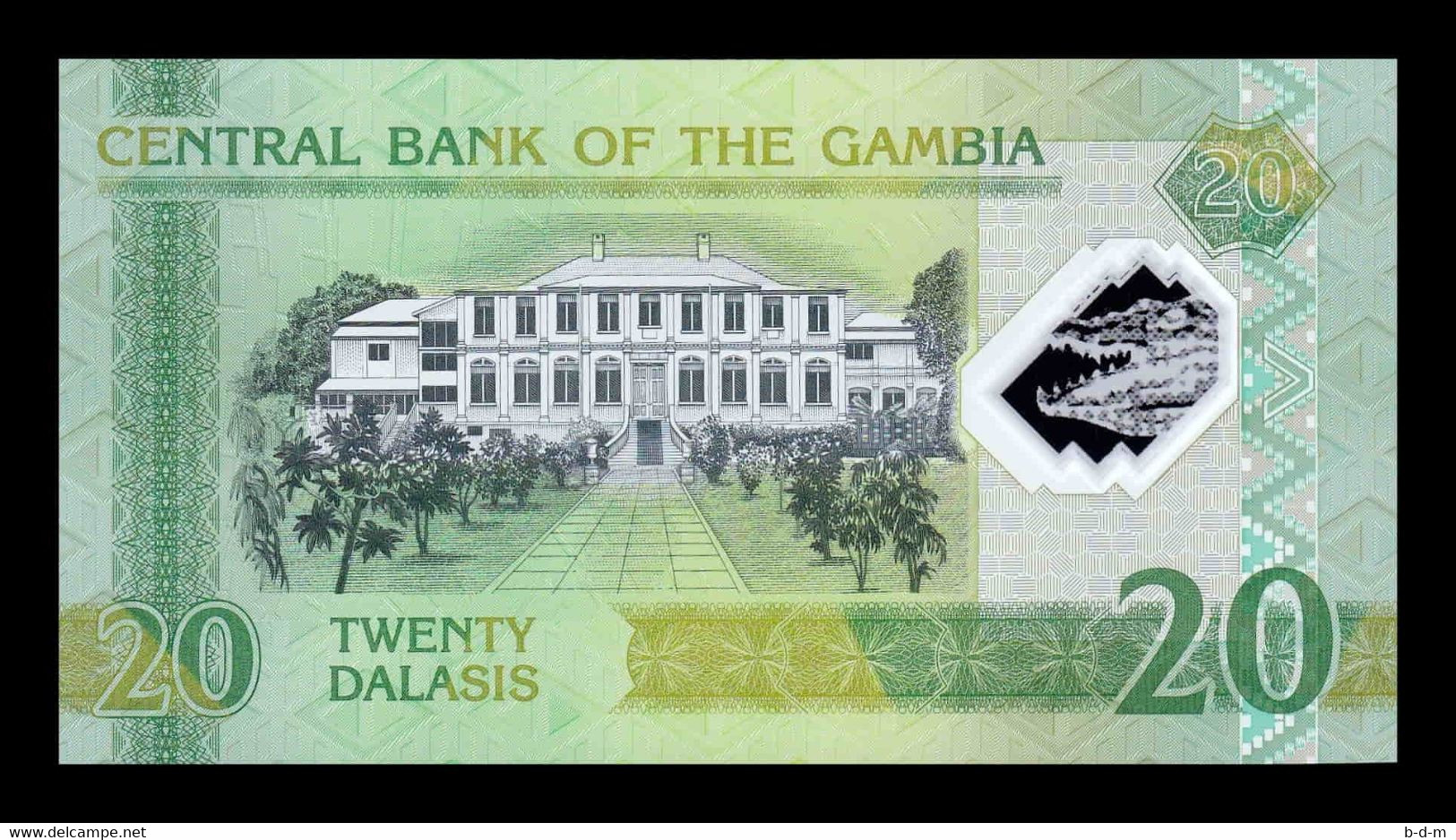 Gambia 20 Dalasis Commemorative 2014 Pick 30r Serie Z Replacement Polymer SC UNC - Gambia