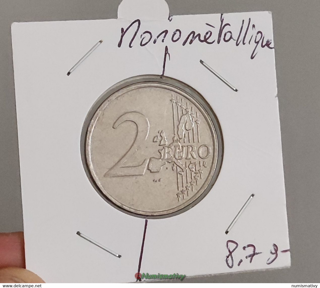 Essai Fauté 2 Euro Monometallique Pays-Bas 2000 Désaxée Erreur € - Variétés Et Curiosités