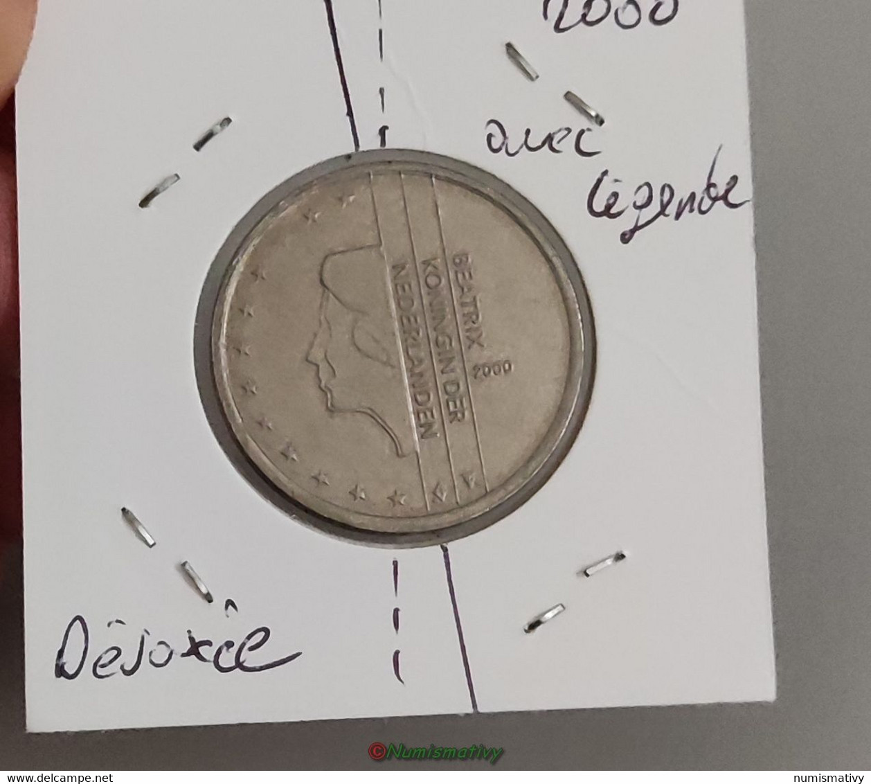 Essai Fauté 2 Euro Monometallique Pays-Bas 2000 Désaxée Erreur € - Errors And Oddities