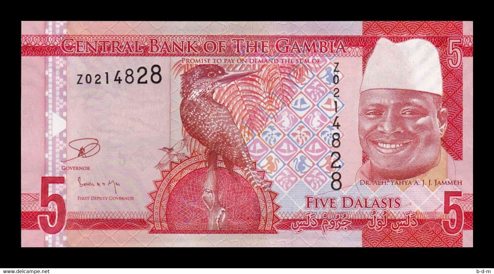 Gambia 5 Dalasis 2015 Pick 31r Serie Z Replacement SC UNC - Gambia