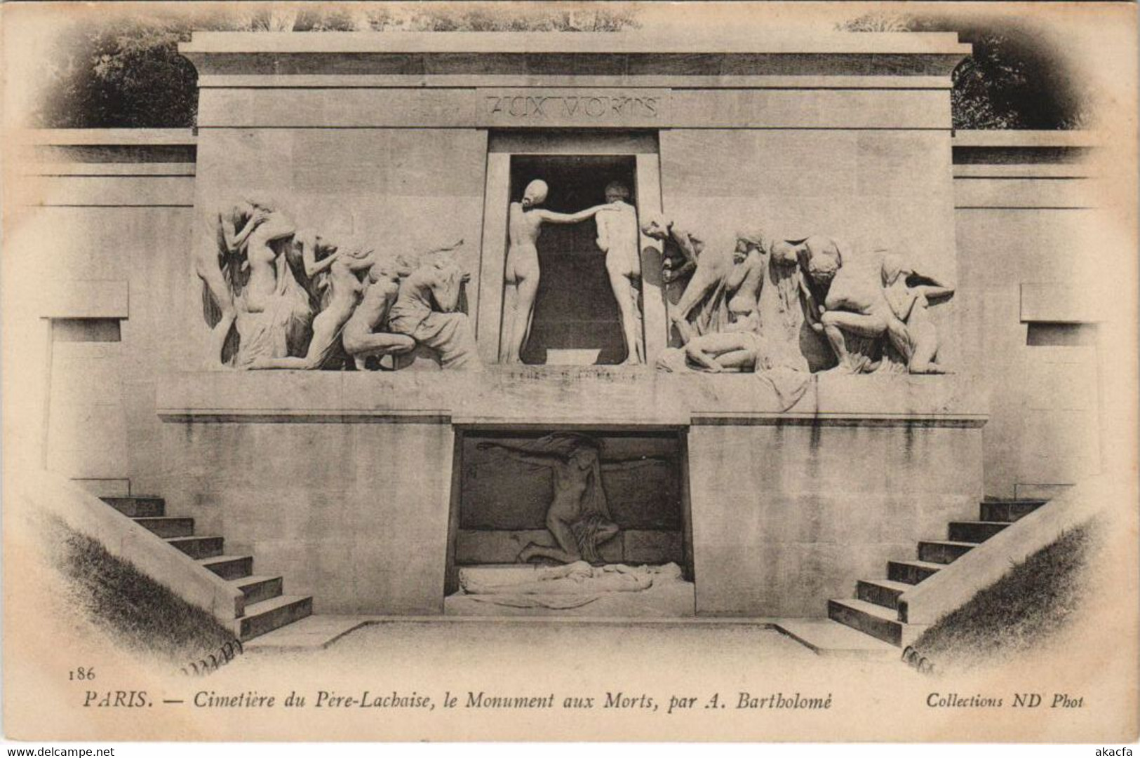 CPA PARIS 20e Cimetiere Pere-Lachaise Mon. Aux Morts (34375) - Arrondissement: 20