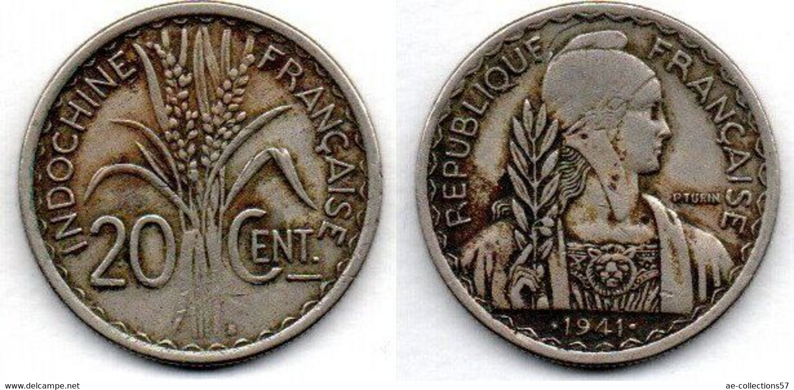 Indochine 20 Cents 1941 S TTB - Andere & Zonder Classificatie
